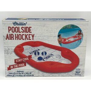 Chillin Poolside Inflatable Air Hockey Game Includes Rink 2 Mallets 1 Puck 69 In